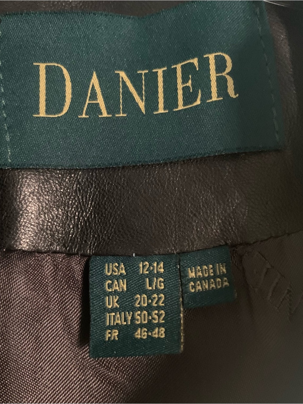 Danier Leather Jacket Black Blazer Tailored Taper 90's-2000s Timeless Classic L - Picture 13 of 16